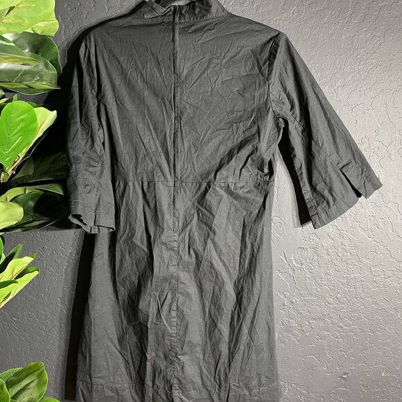 Sunhee Moon Womens Dress 2 Black Mini 3/4‎ Flare Sleeve Faux Wrap V-Neck Zipper - Picture 11 of 14